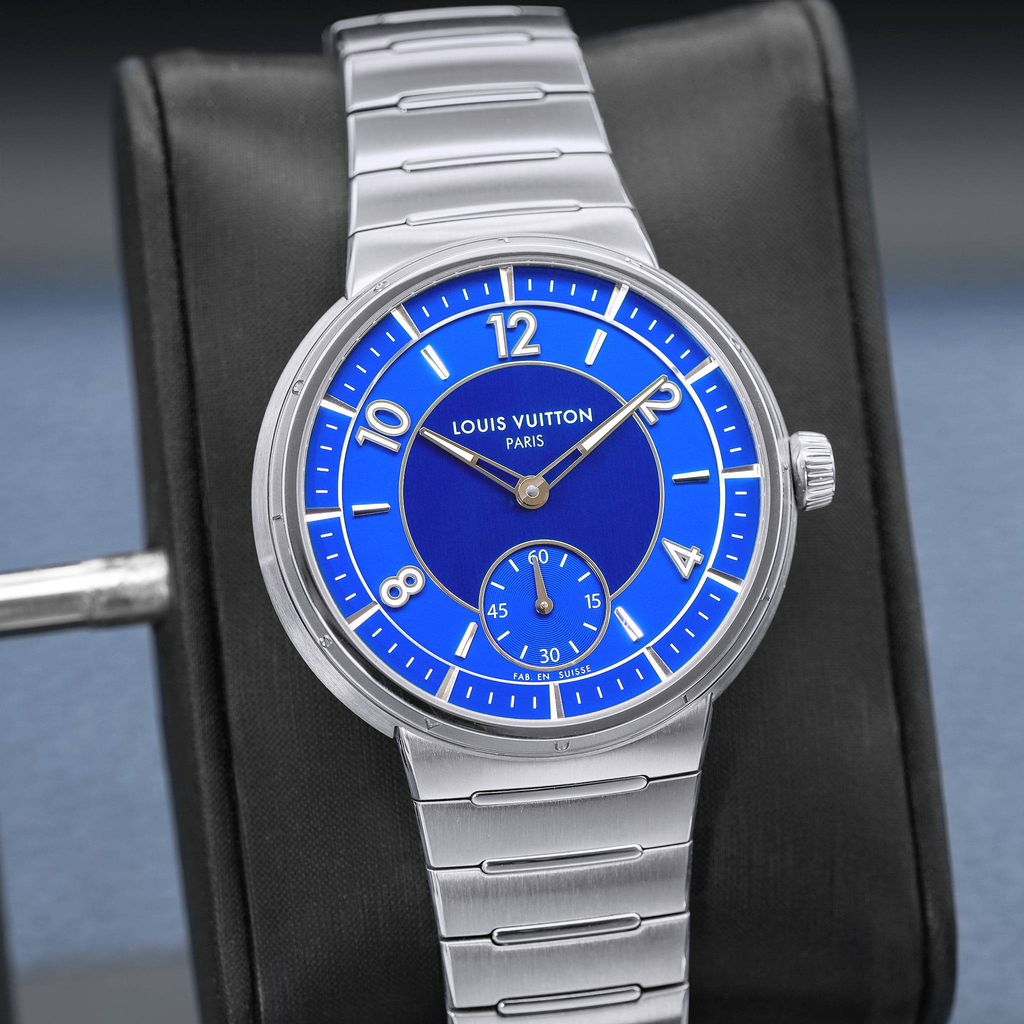 [WTS] Louis Vuitton Tambour W1ST20 Blue Dial 40mm 2024 Travel Box & Papers $11,900 image