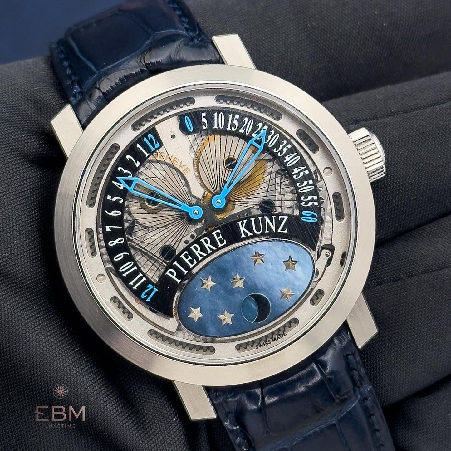 [WTS] Pierre Kunz - Godfather of Retrograde Movements! Spirit of Challenge “Tahiti Moon” PKA 014 HMRL – Double Retrograde Moonphase – Titanium – Full Set – $5,597 $5000-$5999 image