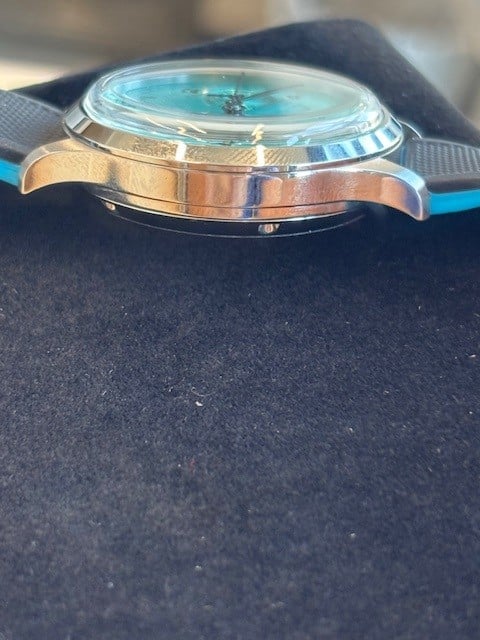 [WTS] Vulcain Heritage Monopusher Chronograph Blue Lagoon Box and Papers Near Mint image