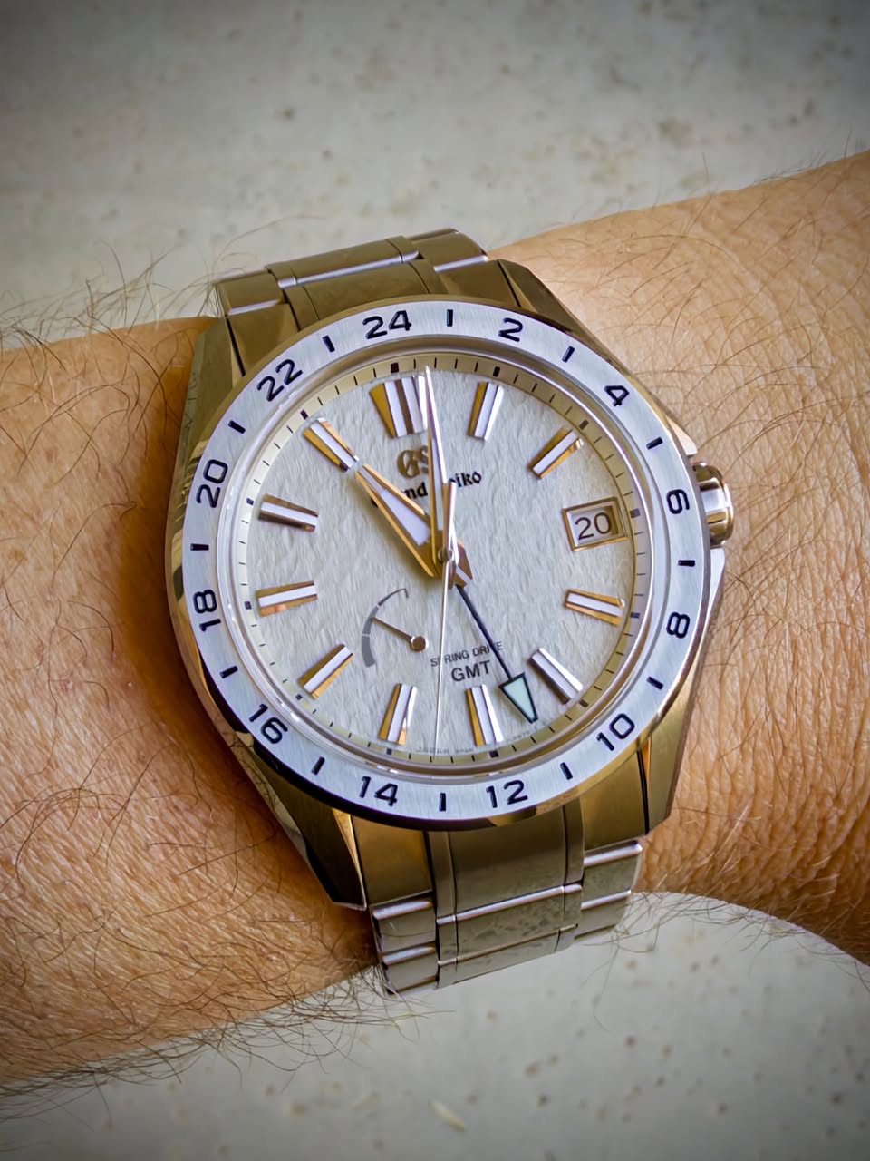 May be an image of wrist watch and text that says 'I 2 I 24 22 I 20 M 4 I IRO ۱۱ Il لا I RING GMT 기 00 ' 96 I 11 12 - -'