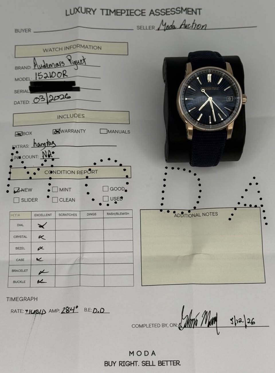 Audemars Piguet Code 11.59 15210OR Rose Gold Blue