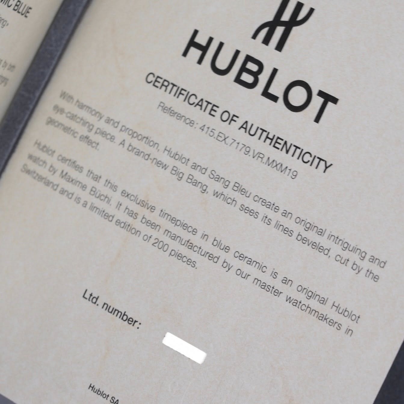 Hublot Big Bang Unico Sang Bleu 415.EX.7179.VR.MXM19