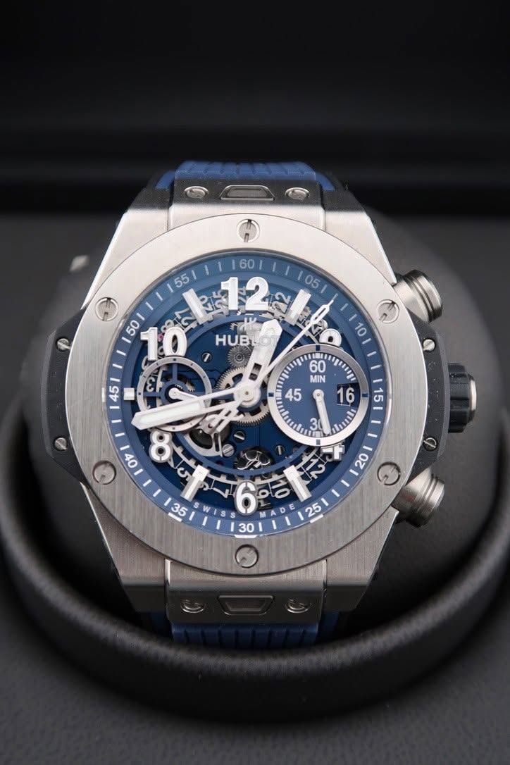 May be an image of wrist watch and text that says '05 60 55| 12 50 10 ل HUBLO 10 LIBUA 60 MIN 45 D 15 16 치 ب のめ ർപം s DE 25 ى 30 2'