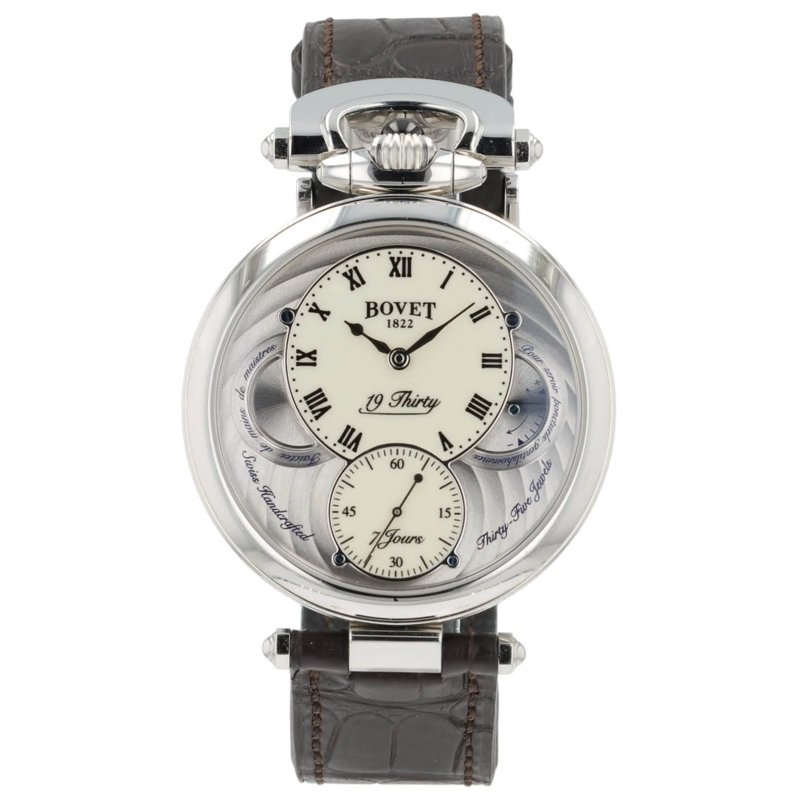 May be an image of wrist watch and text that says 'KII xl i X BOVET 1822 II II 0) maistms IX ۷۸ !!IA 19 Thirty yyTEW IA Suniss Handorafied II 60 W SEPEN Pagrsind น Jewels Five…
