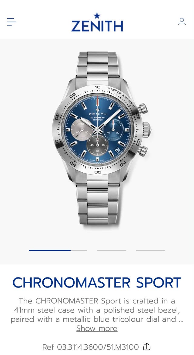 May be an image of wrist watch and text that says 'ZENITH 10 1/10TW 08 08 SECONO ZE ELPR បន ITH ZENITH 新2 ENO MERO 주화 0 40 o 0 X 'לי B0 EO I 28 esluss 05 CHRONOMASTER SPORT The…